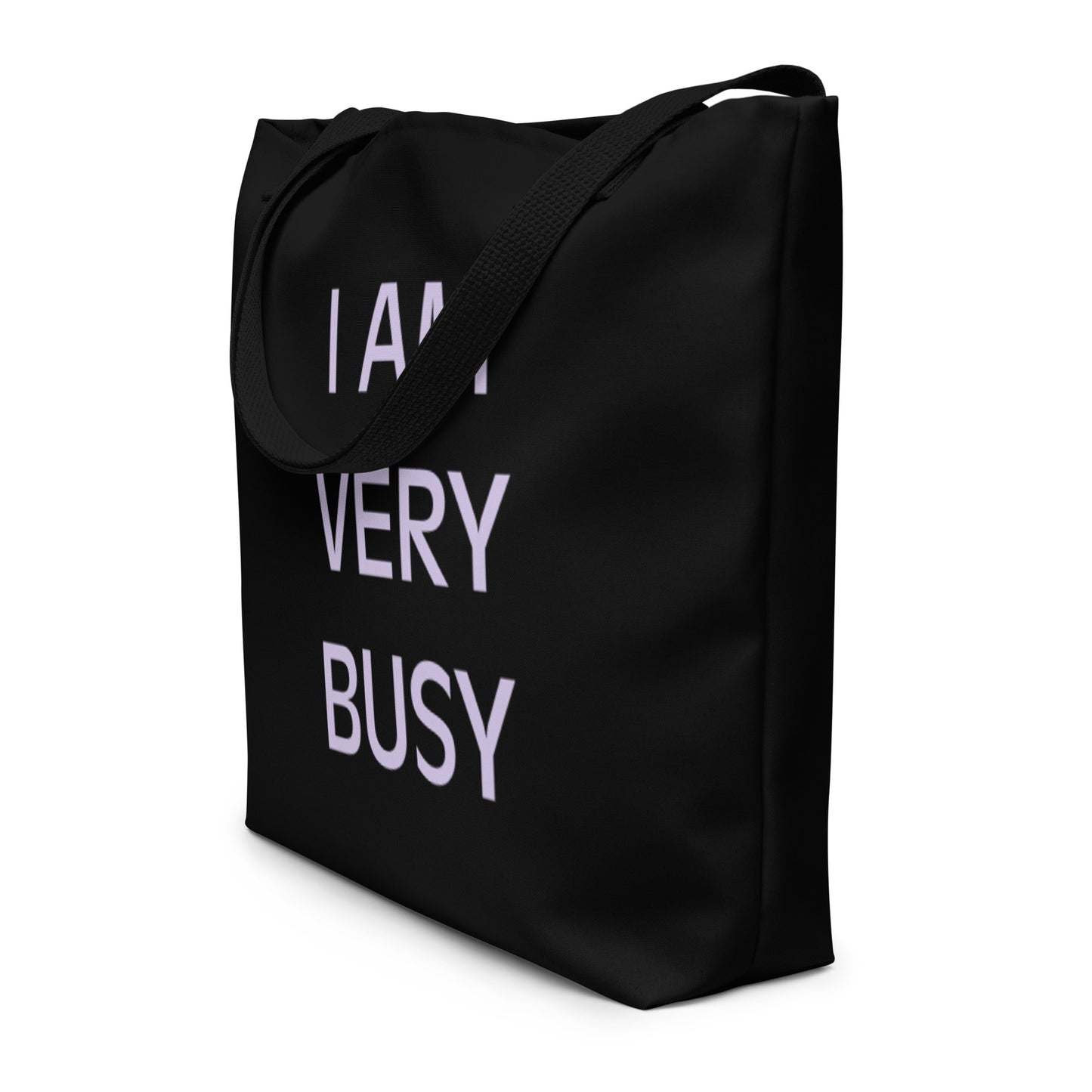 Tote | I am Very Busy | Purple Lettering